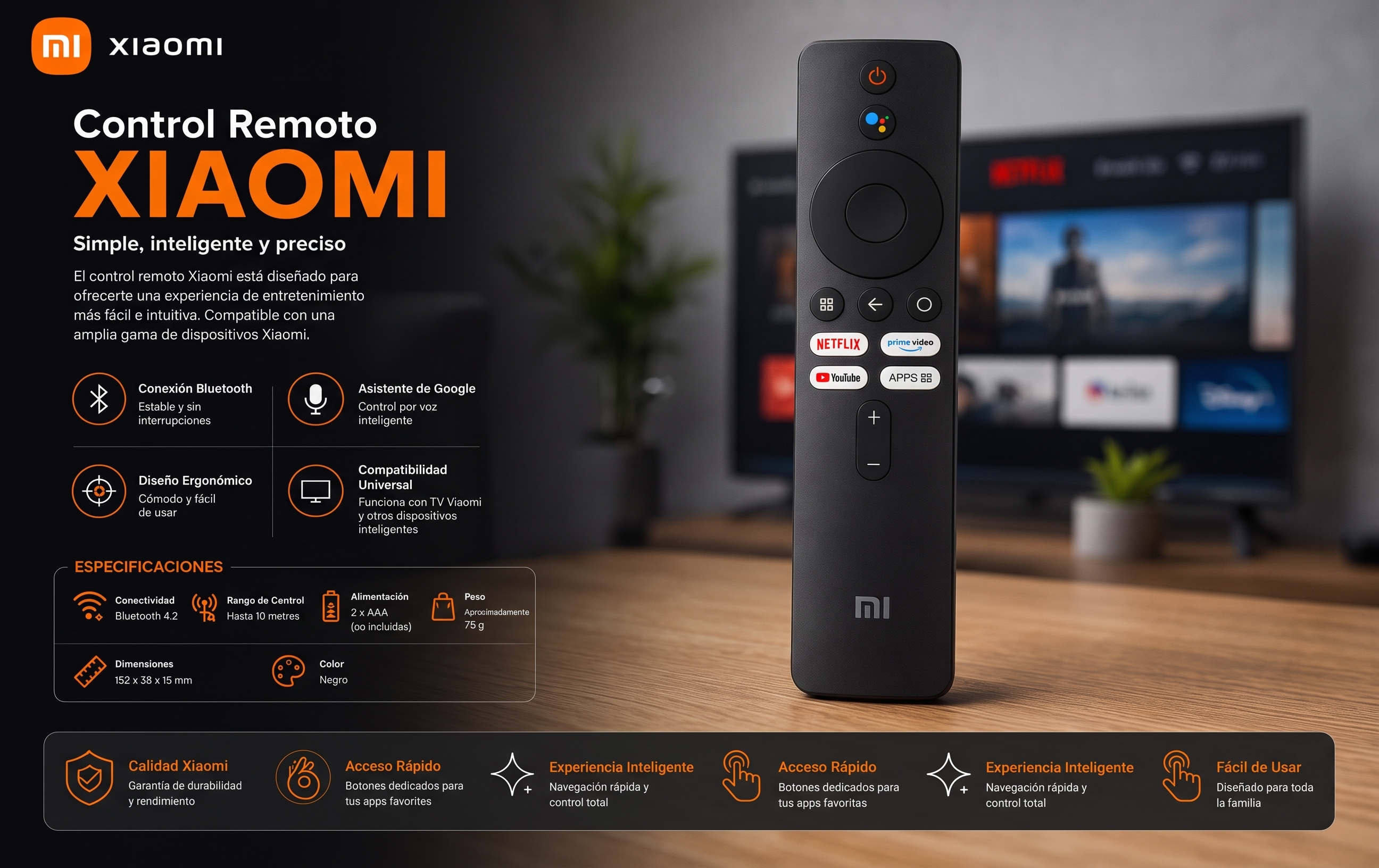 CONTROL TV BOX XIAOMI